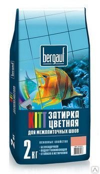 Фото №0 Bergauf Кitt затирка для швов серая 2кг