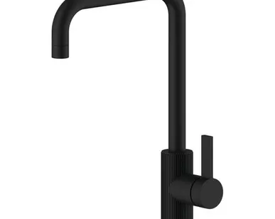 фото смеситель для кухни ARGOtech NERO однорычажный латунь черный матовый