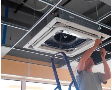 фото Монтаж кассетных сплит-систем (кондиционеров) свыше 60