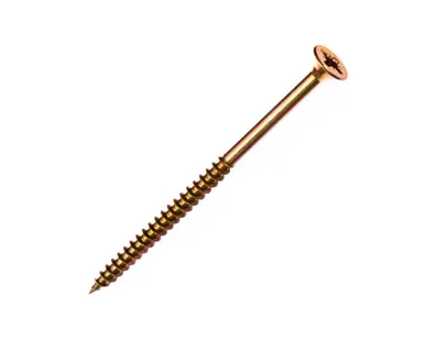 фото Саморезы по дереву, желтый цинк