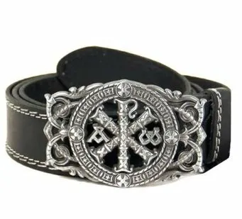 фото Пояс мужской Лобарум античный, черный
