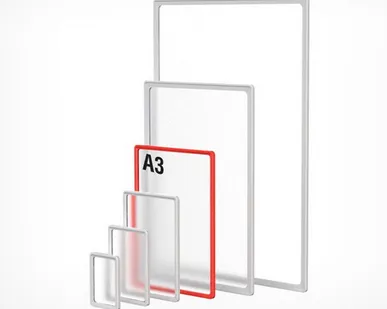 фото Рамка из ударопрочного пластика с закругленными углами PF-A3, цвет оранжевый