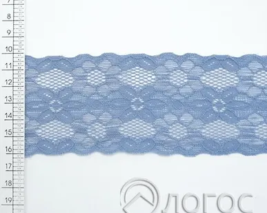 фото Кружево стрейч 60мм ASK-11, И, голубой