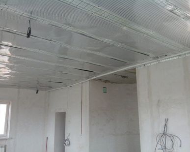 фото Монтаж системы отопления  (основание потолка бетон)