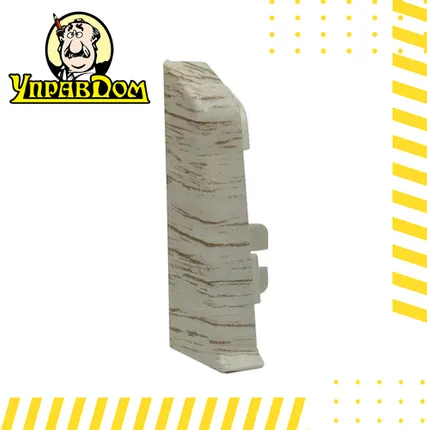 Фото №0 Плинтус Deck Торцевой лев. DECK 55 мм/ 2 Livadia Sherlock Серое дерево