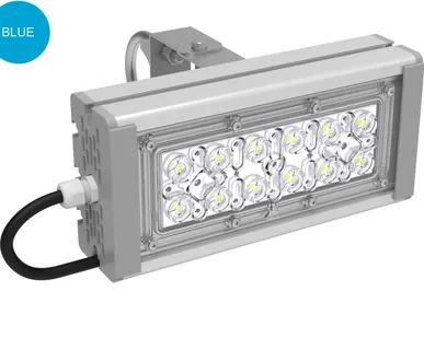 фото Прожектор с оптикой голубой SVT-STR-M-30Вт-58-BLUE 19 Лм/Вт 570 Лм