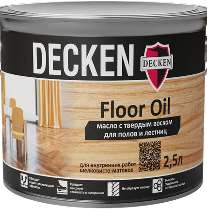 Фото №0 Масло для всех типов деревянных полов Decken Floor Oil ольха 2,5 л