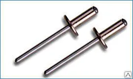 Фото №0 Заклепка вытяжная 4,8*12 нерж/нерж А2 стандартный бортик