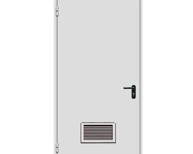 фото Дверь техническая однопольная ДМ-1 с вентрешеткой - с порогом