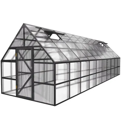Фото №0 Теплица английская ЧЕЛСИ 3х10 м, цвет Серый графит (RAL 7024)