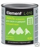 фото Эмаль алкидная 0.5л для окон и дверей полуматовая Элемент L-010