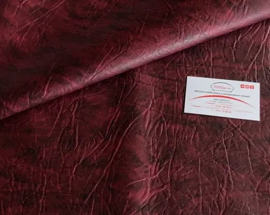 фото Искусственная кожа 43 т84 темная вишня