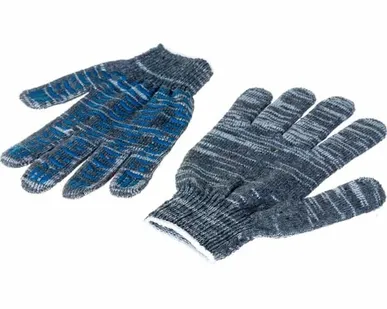 фото Перчатки (х/б с ПВХ) 6 ниток Меланж //10