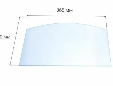 фото Стекло для каминной дверки Везувий 230 Арка (0,240х0,365)