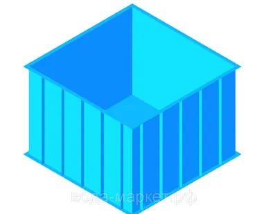фото Купель прямоугольная 1,0х1,0х1,2 м - 1,2 м3