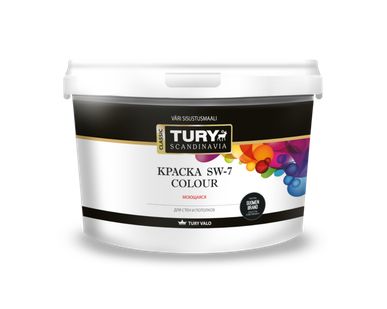 фото Краска в\д SW-7 COLOUR TURY цветная для стен и потолка 13 кг