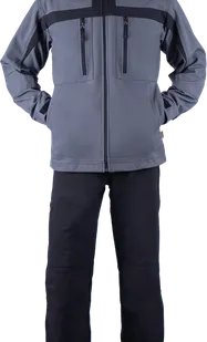 фото Куртка СОФТШЕЛЛ, серый-черный