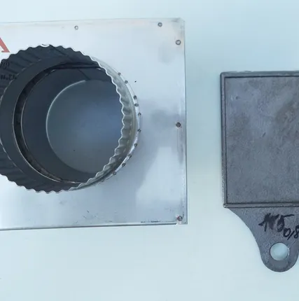 Фото №3 Шибер выдвижной D150 мм с чугунной вставкой (нерж. 0,8 мм AISI 304)