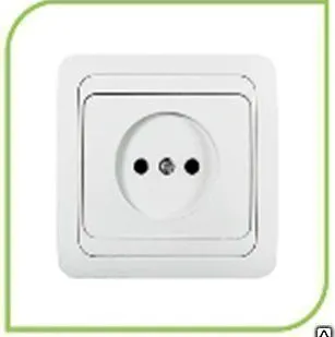 фото Розетка 1ая с з/к CLASSICO ASD белая 2028