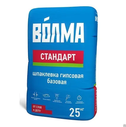 Фото №0 ВОЛМА Смесь сухая гипсовая отделочная Волма-Стандарт (25кг)