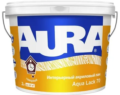 фото Лак AURA Лак для отделки минеральных поверхностей AURA Aqua Lack 70 2 л глянцевый интерьерный