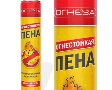 фото Огнестойкая противопожарная пена Огнеза (945 гр) до 4 часов