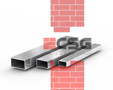 фото Трубы нержавеющие электросварные ЭСВ прямоугольные 60х30х1.5 шлиф, длина 6 м, марка AISI 430