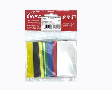 фото Набор термоусадочных трубок 7 цветов по 10см. RIPO Plus 35.0 / 17.5 (1 упк.)