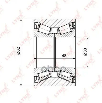 Фото №0 Подшипник Ступицы Колеса | Зад Прав/Лев | Lada Largus LYNXauto арт. WB1318