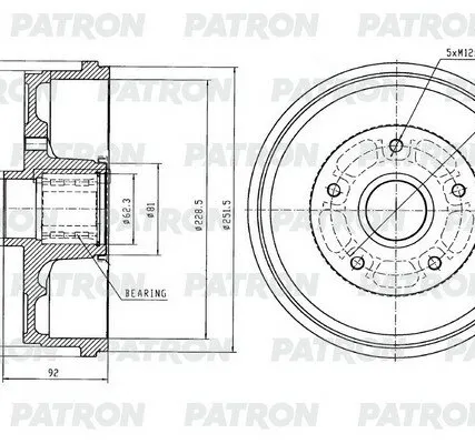 Фото №0 PDR1014 Барабан тормозной