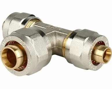 фото Тройник переходной STOUT 16x20x16 для металлопластиковых труб винтовой