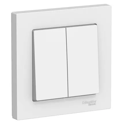 Фото №0 Выключатель 2-кл. СП AtlasDesign 10А IP20 (сх. 5) 10AX в сборе бел. SE ATN000152