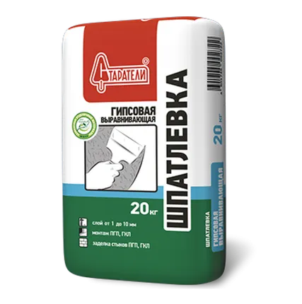 Фото №0 Шпатлевка гипсовая выравнивающая 20 кг старатели