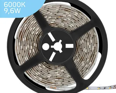 фото Лента светодиодная Elementary 2835/120-SMD 9.6Вт 12В DC IP20 холод. бел. (уп.5м) Gauss 355000310