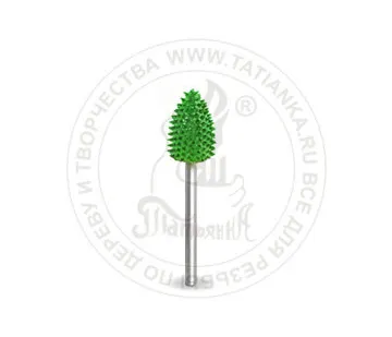 фото 32F38-50 - Пламя, Ø хвостовика 2,3мм, Ø фрезы X 9,5мм, L фрезы 15,87мм (coarse) SUB-32F38-50