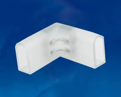 фото Клеммы соединительные для лент 220В UTC-K-22/N21 CLEAR 010 POLYBAG Соединитель контактный L-образный для светодиодных лент Светодиодная лента Неон ULS-N21 NEON 220В, 8x16мм, 2 контакта. Цвет прозрачный, 10 штук в пакете. TM Uniel.