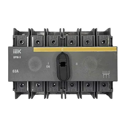 Фото №0 Рубильник реверсивный IEK 63А 3P ВРМ-3