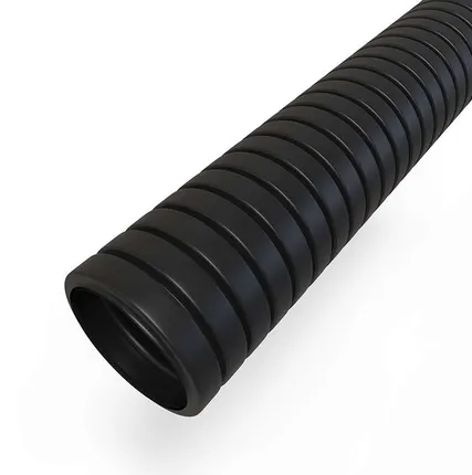 Фото №0 Труба гофрированная ПНД d32мм с протяжкой черн. (уп.25м) Rexant 28-0032-3