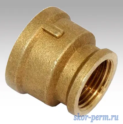 Фото №0 Муфта латунная 32х20 (1 1/4&quot;х3/4&quot;) внутренняя резьба