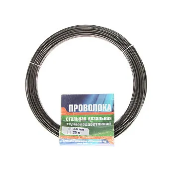 Фото №0 Проволока вязальная 20 м, 1.6 мм, термообработанная