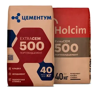 фото Портландцемент ЦЕМЕНТУМ Холсим ExtraCem М500 II/А 40 кг