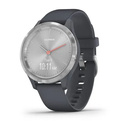 Фото №0 Часы Garmin Vivomove 3S серебристый циферблат с гранитно-синим ремешком