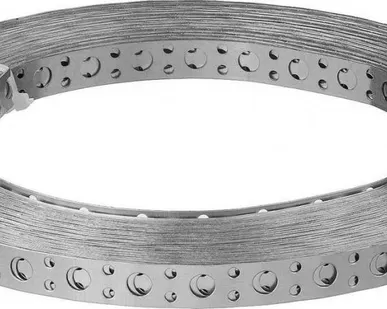 фото Лента монтажная перфорированная оцинкованная 12*0,5мм (25м) прямая
