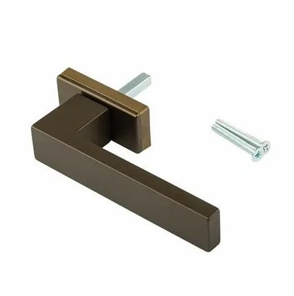 Фото №0 Ручка оконная Internika DUBLIN 40 мм, алюминиевая, 2 винта, бронза F4 (45°) (пескоструйная поверхность)