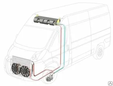 фото Кондиционер для Peugeot Boxer с передним расположением конденсора 6 кВт