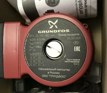 фото Циркуляционный насос дренажный насос для чистой воды Grundfos UPS 32-40 180 (45 Вт) черный