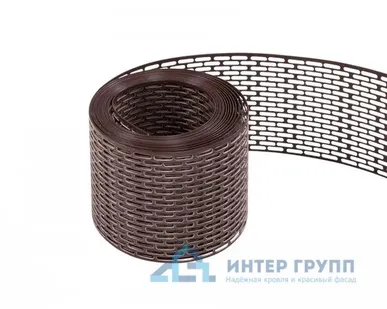 фото ТЕХНОНИКОЛЬ вентиляционная лента ПВХ коричневая, 5м