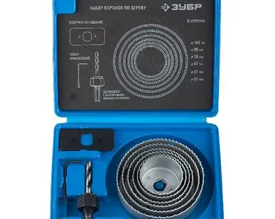 фото Набор коронок по дереву 51-102 мм Зубр Эксперт 2955-H08_z01