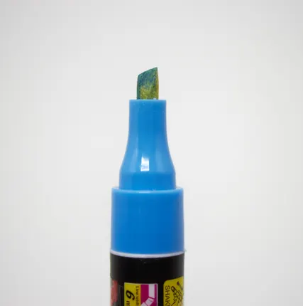 Фото №0 Маркер меловой люминесцентный MARKER 6мм, цвет голубой