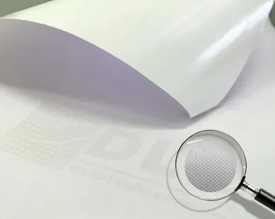 фото Легкосъёмная пленка с точечным клеем DLC ПЭТ белая матовая, 115 мкм, 1,37 x 50 м